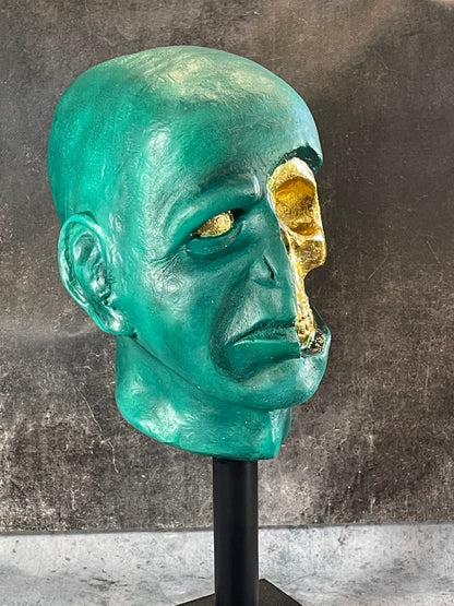 Sculpture du Seigneur des Ténèbres - Version Bronze et Or - Edition Limitee - Sculpture Pop Art En Argile