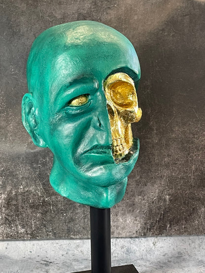 Sculpture du Seigneur des Ténèbres - Version Bronze et Or - Edition Limitee - Sculpture Pop Art En Argile